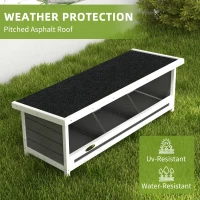 PawHut Wood Nesting Boxes Chicken Coop Accessories for Up to 3 Chickens, with Asphalt Roof, Gray(m-6)