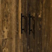 HOMCOM Industrial Kitchen Sideboard, Buffet Cabinet with Storage Open Compartment and Adjustable Shelves for Living Room, Bedroom, Hallway, Rustic Brown(m-10)