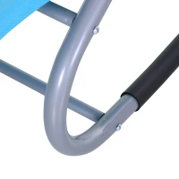 Outsunny Zero Gravity Rocking Chair Outdoor Chaise Lounge Chair Recliner Rocker with Detachable Pillow and Weather-Fighting Fabric for Patio, Deck, Pool, Light Blue(m-8)