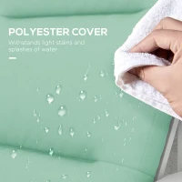 Outsunny Patio Chair Cushion for Adirondack Chairs Replacement Cushion with Back and Ties, Green(m-5)