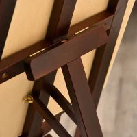 HOMCOM A-Frame Easel of Maximum Height 53", Holds Canvases Up to 43", Painting Studio Art Easel that Tilts up to 75° Degrees for Adults, Beginners, Students, Brown(m-7)