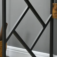 HOMCOM 59" Computer Desk with Storage Shelves, Study Writing Table for Home Office, Industrial Modern Workstation, Rustic Brown(m-8)