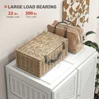 HOMCOM Portable Wardrobe, Foldable Clothes Storage Organzier with 8 Compartments, Magnet Doors, White(m-6)