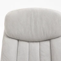 Vinsetto Executive Office Chair with Vibration Massage, Microfibre Swivel Desk Chair, Heated Reclining Computer Chair with Lumbar Support Pillow, Footrest, Light Gray(m-9)