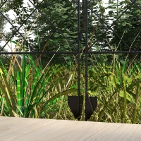 Outsunny 7 Pack Garden Fencing for Yard, Decorative Fence Panels as Animal Barrier and Flower Edging, Black(m-10)