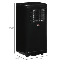 HOMCOM 10000 BTU Portable Air Conditioner Fan w/ Remote for Rooms Up to 441 Sq. Ft., Evaporative Cooler AC Unit Black(m-3)