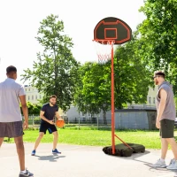 Soozier Portable Basketball Hoop, 5-7FT Adjustable Basketball System with 29" Shatterproof Backboard for Backyard Driveway Indoor Outdoor(m-8)