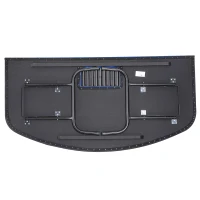 Soozier Poker Table Foldable, 72" Blackjack Table for 7 Players with Chip & Cup Holder, Blue Felt(m-8)