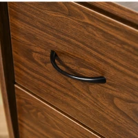 HOMCOM Computer Desk with Keyboard Tray, CPU Stand, Writing Desk with Drawers, Workstation for Home Office, Walnut Brown(m-7)