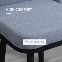 HOMCOM Bar Height Bar Stools Set of 2, Modern 360° Swivel Kitchen Chairs with Steel Legs and Footrest, 29.5 Inch Seat Height Upholstered Barstools for Kitchen Island, Light Gray(m-7)