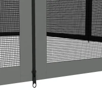 Outsunny Replacement Mosquito Netting for Gazebo 12' x 12' Black Screen Walls for Canopy with Zippers(m-7)