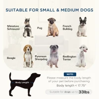 PawHut Raised Dog Sofa, Elevated Pet Sofa for Small and Medium Dogs with Removable Seat and Back Cushions, Anti-Slip Pads, Gray(m-4)