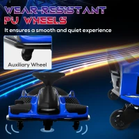Aosom 12V Electric Drifting Go Kart w/ Slow Start, Music, Lights, Blue(m-6)