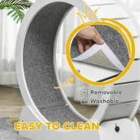 PawHut 30" Cat Exercise Wheel with White Wood Grain(m-8)