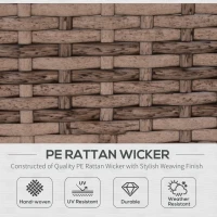 Outsunny Modern Rattan Patio Furniture Set, 7-Piece Outdoor Wicker Sofa Set with Cushions for Home & Family Gatherings, Gray(m-4)