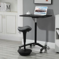 Vinsetto Backless Wobble Stool Chair, Standing Desk Chair, Adjustable Learning Stool for Office Desks, with Rocking Motion, Grey(m-1)