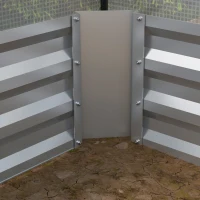 Outsunny 8.6 x 3 x 1ft Raised Garden Bed with Mini Greenhouse, Galvanized Raised Garden Bed with Cover for Herbs and Vegetables, Small Greenhouse for Patio Garden Balcony, White and Silver(m-9)