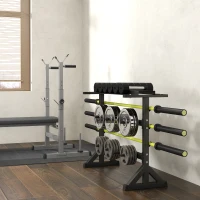Soozier 1100LBS Capacity Weight Rack, Weight Plate Rack, and Dumbbell Rack for Home Gym Storage(m-9)