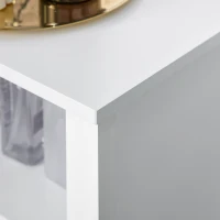 kleankin Bathroom Floor Cabinet, Wooden Bathroom Cabinet with 2 Open Shelves, Double Doors and Adjustable Shelves, Freestanding Storage Cabinet for Bathroom, White(m-9)