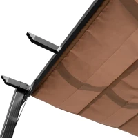 Outsunny 10' x 13' Outdoor Pergola Aluminium Gazebo Backyard Canopy Cover Square Sunshade Garden Grape Trellis Black(m-10)