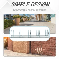 HOMCOM 5-Bike Bicycle Floor Parking Rack Cycling Storage Stand Ground Mount Garage Organizer for Indoor and Outdoor Use(m-6)