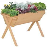Planter Bed 35.75" x 26.5" x 11.5" Natural Wood
