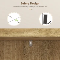 HOMCOM 41" Rattan Kitchen Pantry Storage Cabinet, Food Pantry Cabinet with Adjustable Shelves 12 Spice Racks, Natural(m-7)