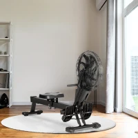 Soozier Air Rowing Machine, Foldable Rower with LCD Digital Monitor & Steel Frame for Home Gym Use(m-2)