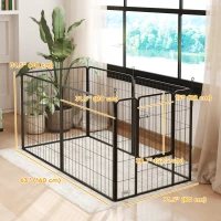 PawHut Heavy Duty Dog Playpen with Door for Medium Dogs, 6 Panels, 31.5"H(m-3)