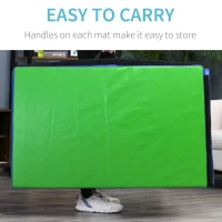 Soozier 4'x10'x2'' Folding Gymnastics Tumbling Mat, Exercise Mat with Carrying Handles for Yoga, MMA, Martial Arts, Stretching, Core Workouts, MultiColor(m-6)