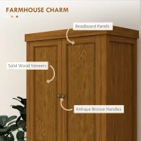 HOMCOM 72.5" Kitchen Pantry Cabinet, Tall Storage Cabinet with Doors, Drawer, and Adjustable Shelves, Distressed Brown(m-4)