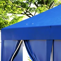 Outsunny 10' x 20' Pop Up Canopy Tent Outdoor Portable Easy Up Party Tent Garden Shade Shelter with Walls Carrying Bag, Blue(m-9)