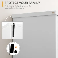 HOMCOM Farmhouse Tall Kitchen Pantry Storage Cabinet, Freestanding Cabinets with Doors and Shelves Kitchen Shelf Storage(m-7)