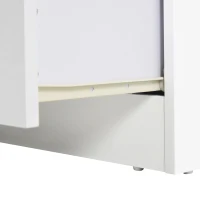 HOMCOM LED Lighted TV Stand for TVs up to 75", Modern TV Cabinet with Storage Drawers for Living Room, High Gloss White(m-9)