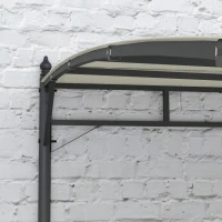 Outsunny 10' x 13' Outdoor Pergola Gazebo, Garden Sun Shade Shelter with Metal Frame for Porch, Patio, Deck, Backyard, Cream(m-9)