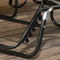 Outsunny Pool Chaise Lounge Chairs Set of 2, Folding Lounge Chairs with Sunshade, Reclining Back, Steel Frame, Blue(m-9)