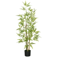 HOMCOM 4ft Artificial Tree, Indoor Fake Bamboo with Pot, for Home Office Living Room Decor(m-11)