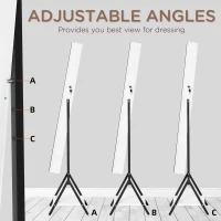 HOMCOM Jewellery Cabinet with Full-Length Mirror and Shelf, Jewellery Armoire, Lockable Storage Organizer for Dressing Room, White(m-6)