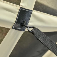 Outsunny Pop-Up Tent, Foldable Screen Tent with Carry Bag, Zippered Door and Ground Stakes, Fits 3-4 People, Beige(m-9)