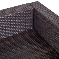 Outsunny 6 Pieces Patio Furniture Set, Deluxe Garden Wicker Sectional Sofa Set Outdoor Patio Sofa Furniture All Weather Resistant w/Cushion Seat for Porch Garden Poolside Balcony(m-10)