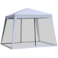 Outsunny 10'x10' Outdoor Canopy Tent, Gray Sun Shelter