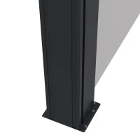 Outsunny 13' x 6' Retractable Side Awning, Outdoor Privacy Screen for Garden, Hot Tub, Balcony, Terrace, Pool, Light Grey(m-10)