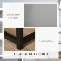 HOMCOM Bedside Table with 2 Drawer Storage Unit, Unique Shape Nightstand with Metal Base for Bedroom(m-6)