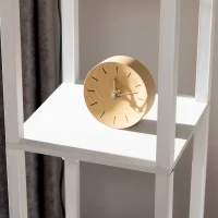 HOMCOM Modern Shelf Floor Lamp with Dual Ambient Light, Standing Lamp Living Room, Bedroom, 10.25"x10.25"x61.5", White(m-7)