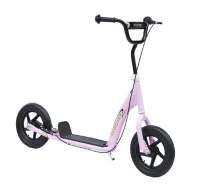 HOMCOM Kids Scooter Street Bike Bicycle for Teens Ride on Toy w/ 12" EVA Tyres for 5-12 Year Old Pink(m-11)