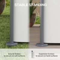 Outsunny 10' x 13' Double Roof Patio Gazebo, Outdoor Gazebo with Curtains, for Garden, Lawn, Backyard and Deck, Cream White(m-7)