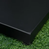 Outsunny 40 lbs Steel Square Umbrella Base Stand w/ Adjustable Knob Parasol Stand Garden Patio Outdoor Home, Black(m-10)