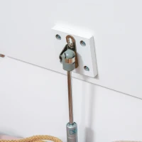 Qaba Kids Wooden Toy Storage Box Organizer Chest 2 in 1 Design with Gas Stay Bar 23.5" x 11.75" x 19.75" Light Blue(m-10)