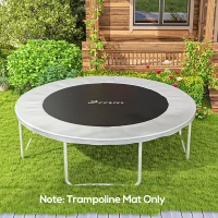 Soozier Trampoline Replacement Mat, Fits 14' Trampoline w/ 80 V-Hooks & 5.5" Springs (Spring & Frame not Included), Black(m-10)
