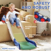 Qaba Extra Length Toddler Slide for Bed, Sofa, Easy to Assemble, Blue(m-5)